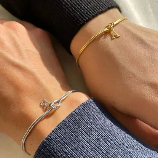 A–Z Letter Love Knot Bracelet 