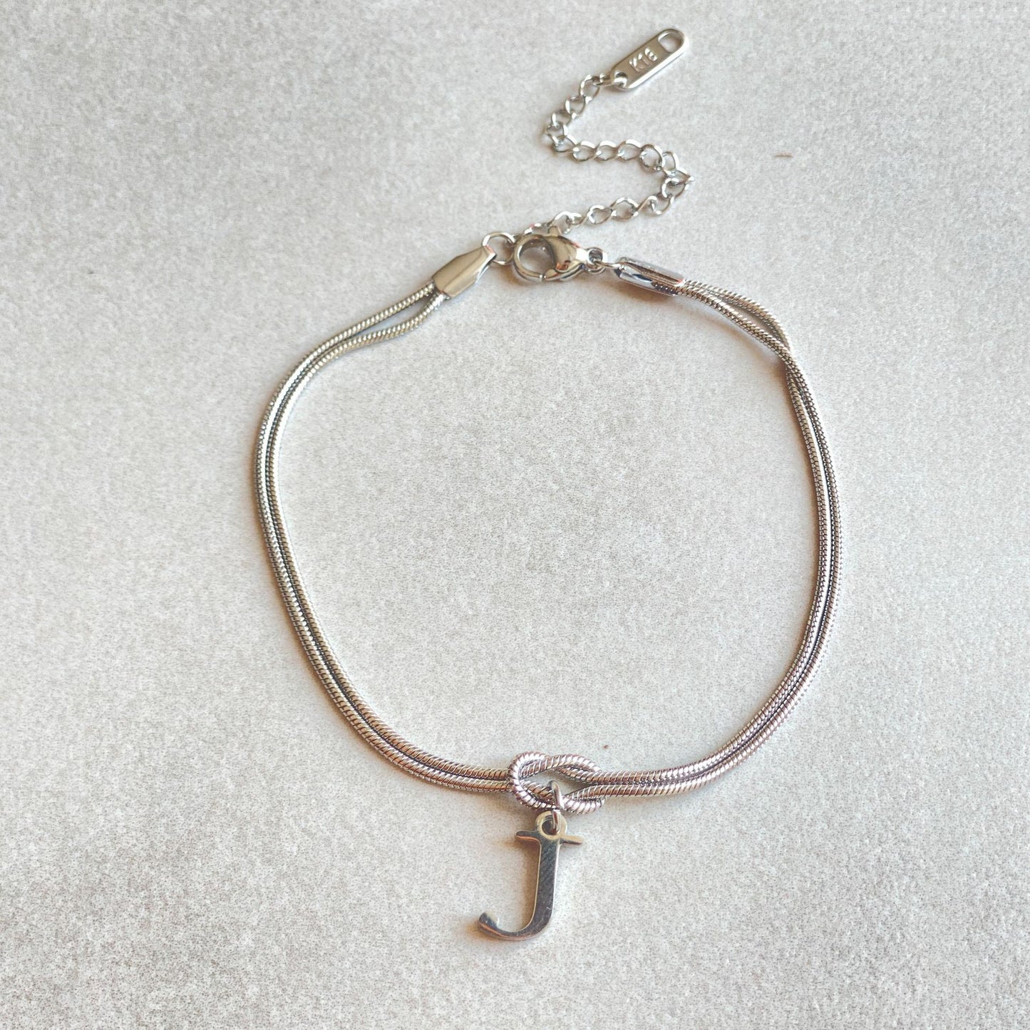 A–Z Letter Love Knot Bracelet 