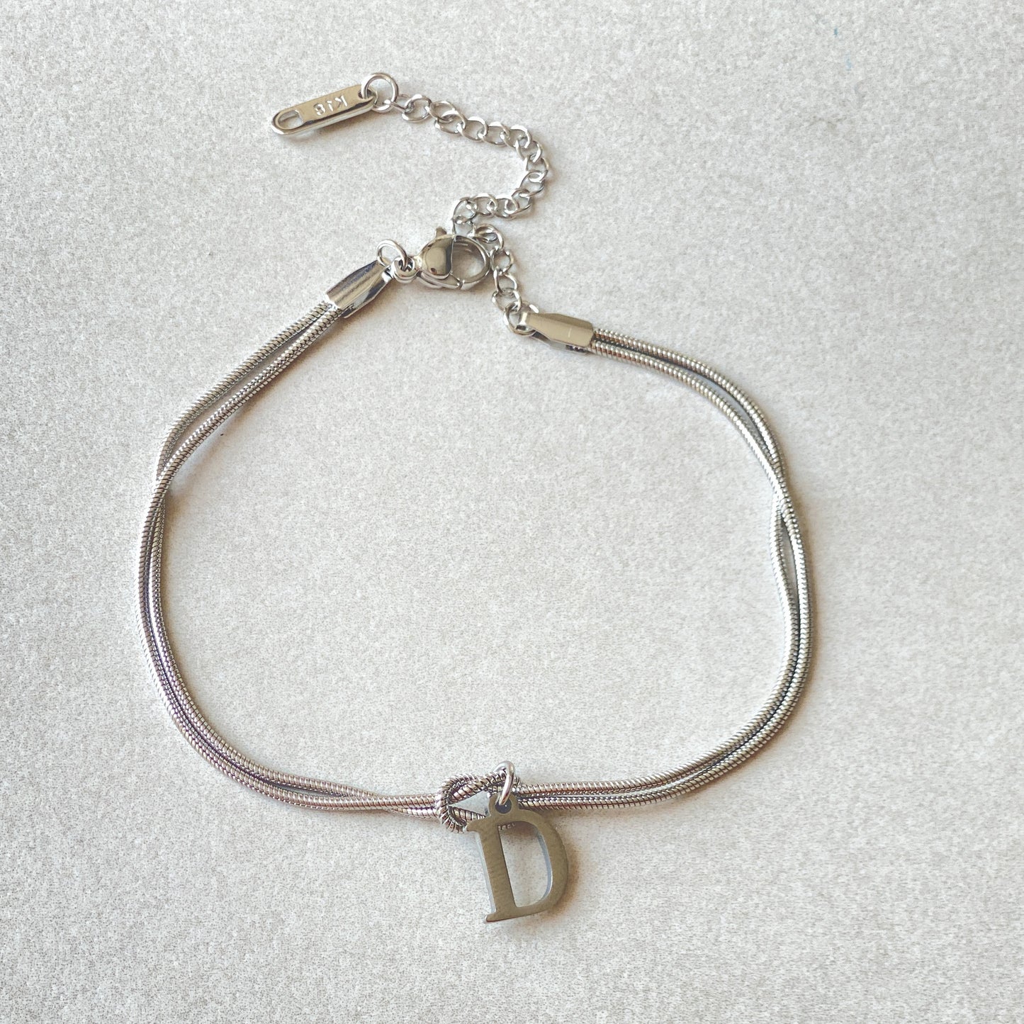 A–Z Letter Love Knot Bracelet 