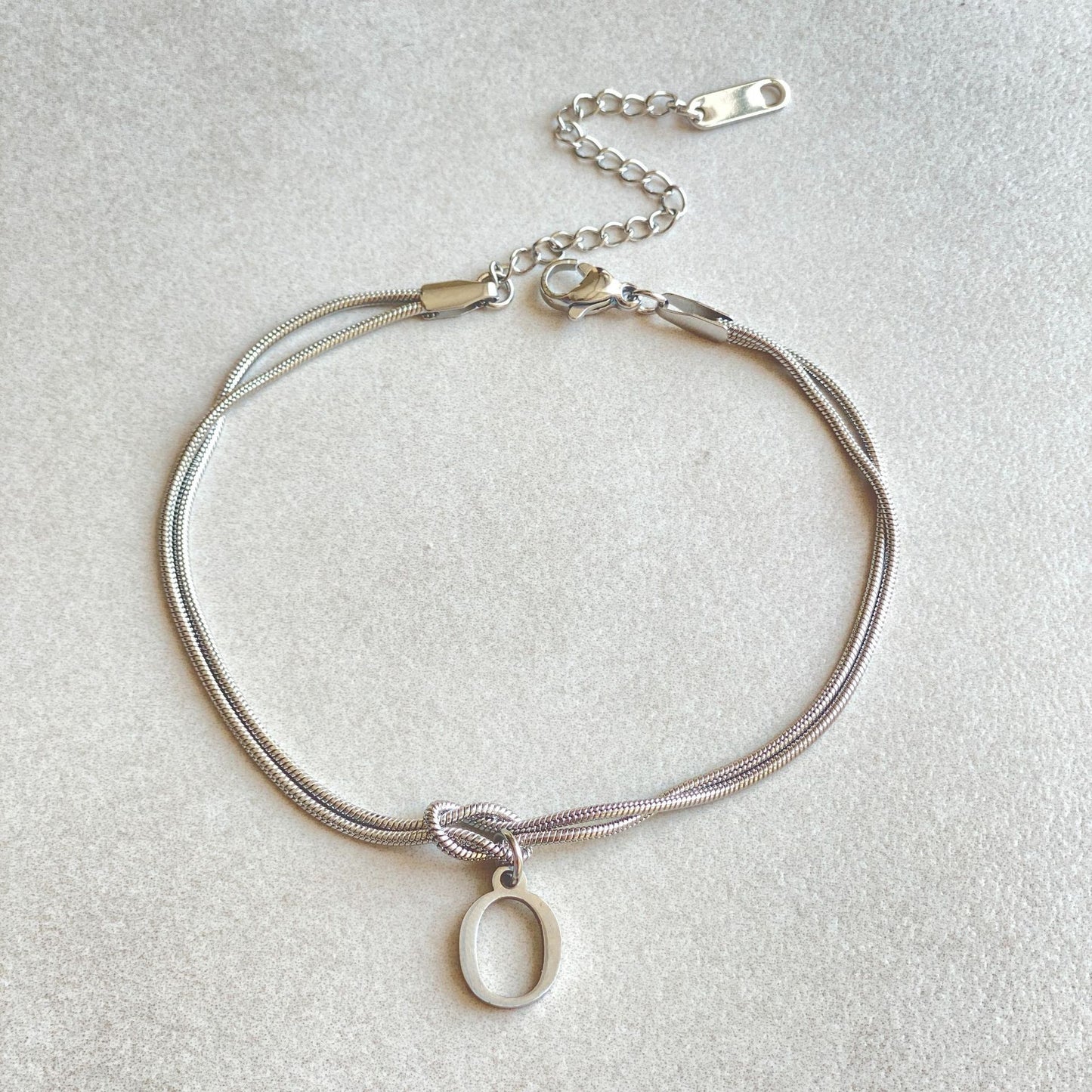 A–Z Letter Love Knot Bracelet 