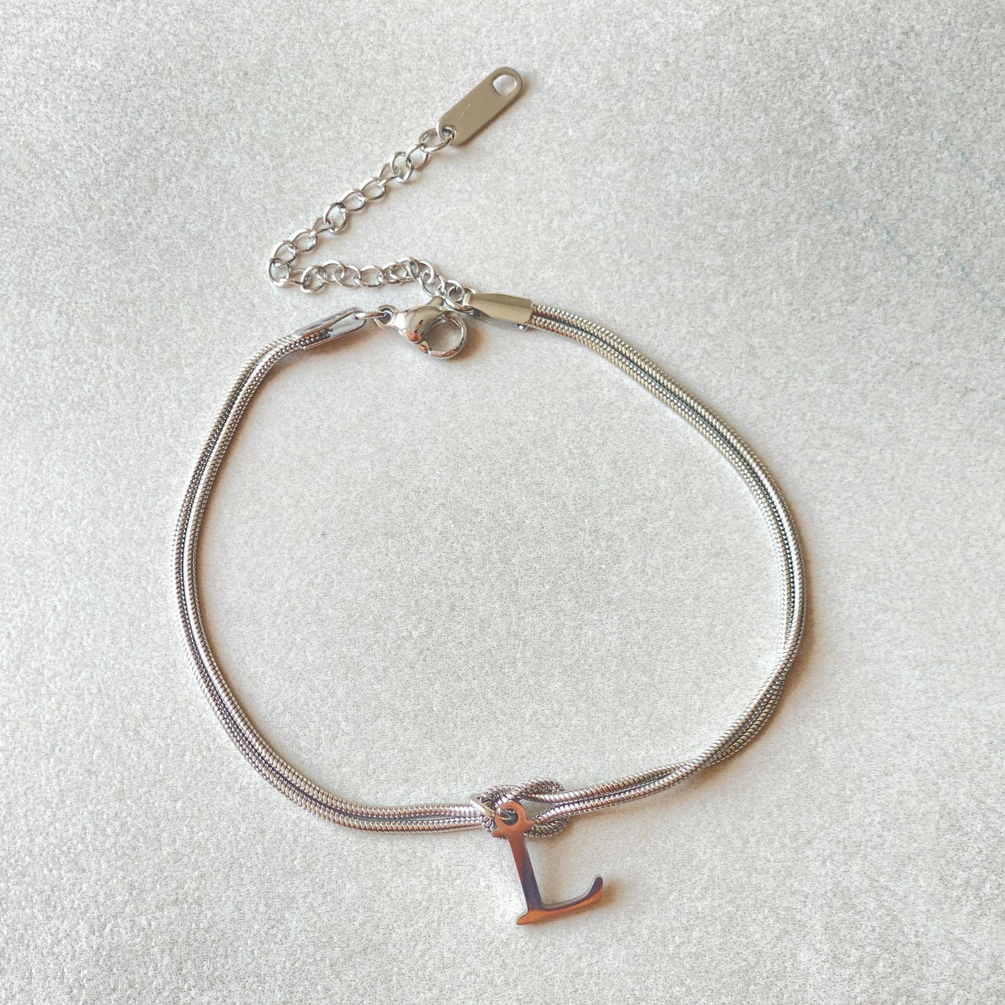 A–Z Letter Love Knot Bracelet 