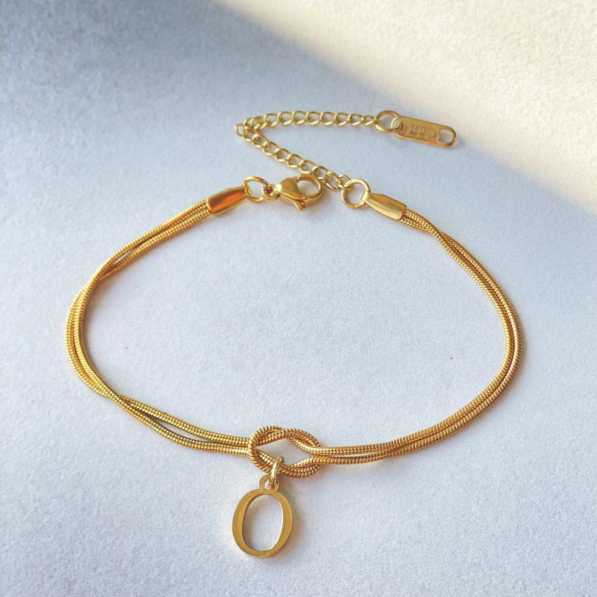 A–Z Letter Love Knot Bracelet 
