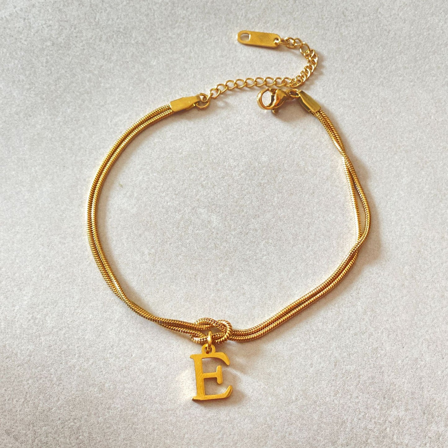 A–Z Letter Love Knot Bracelet 
