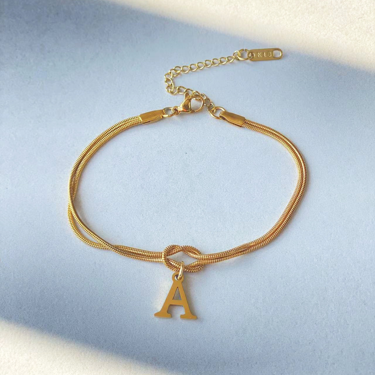 A–Z Letter Love Knot Bracelet 
