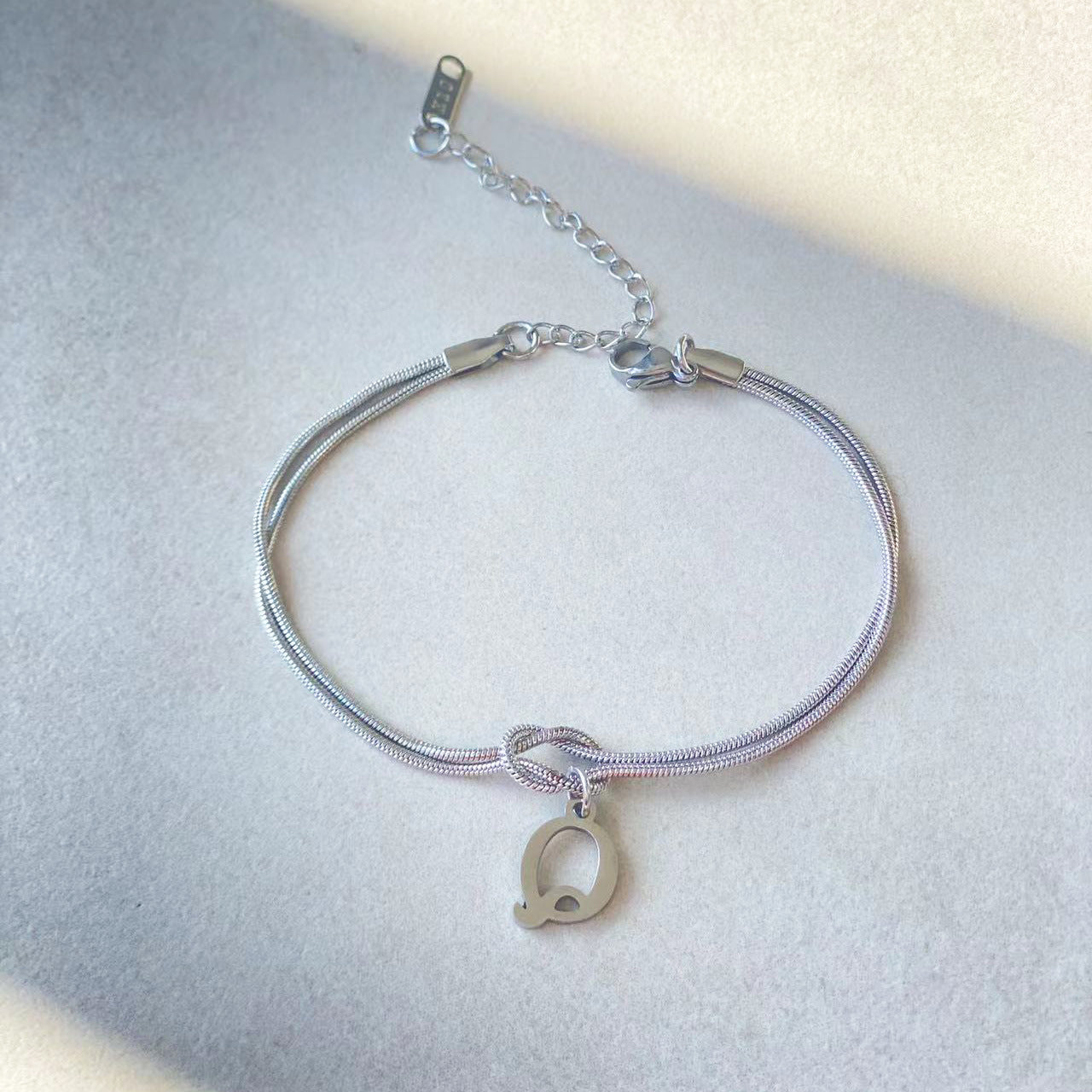 A–Z Letter Love Knot Bracelet 