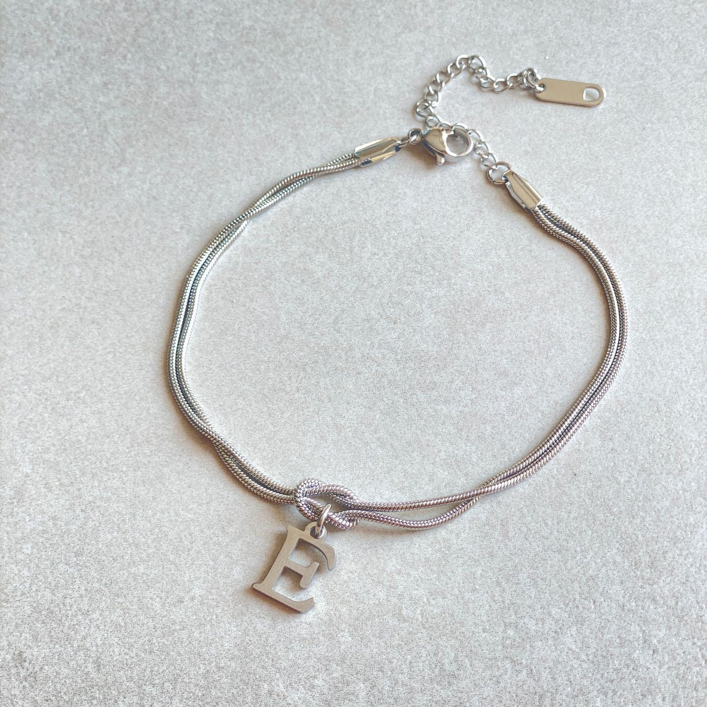 A–Z Letter Love Knot Bracelet 