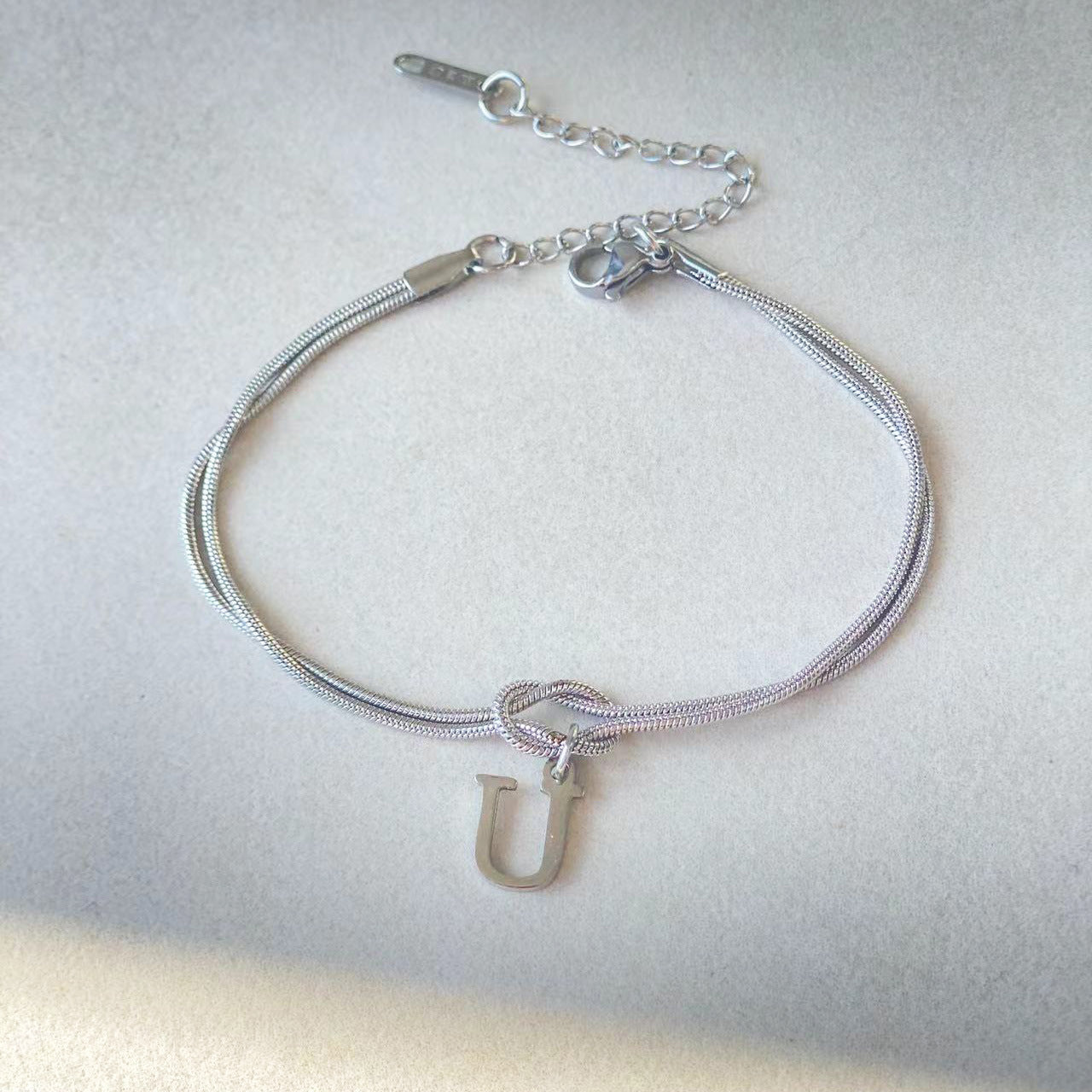 A–Z Letter Love Knot Bracelet 