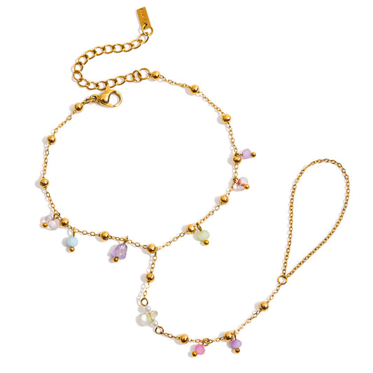 Colorful Stone Hand Chain 