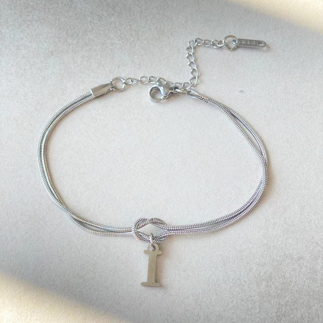 A–Z Letter Love Knot Bracelet 